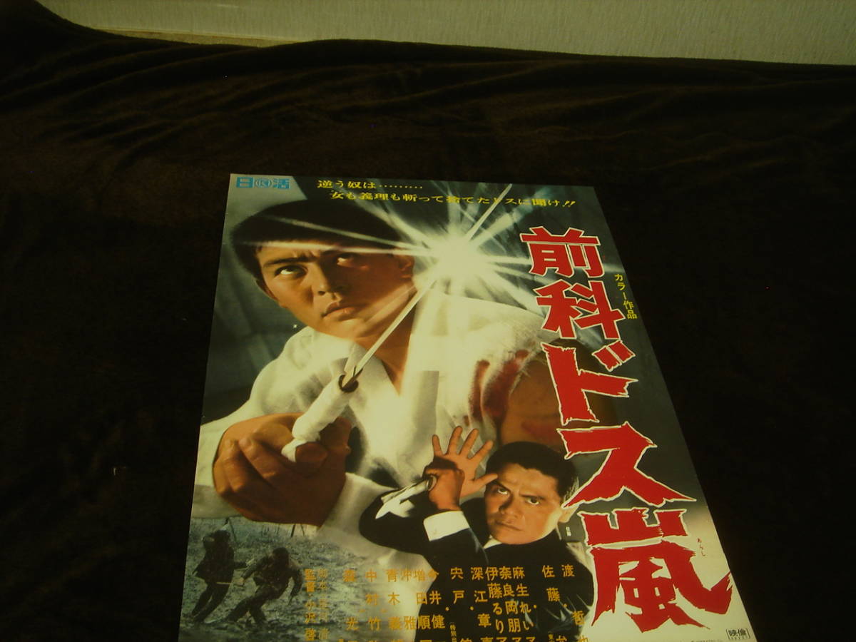 映画ポスター■『前科 ドス嵐 (1969)』監督：小沢啓一 出演：渡哲也/佐藤允/麻生れい子/奈良岡朋子/伊藤るり子/森光子/宍戸錠/沖雅也_画像1