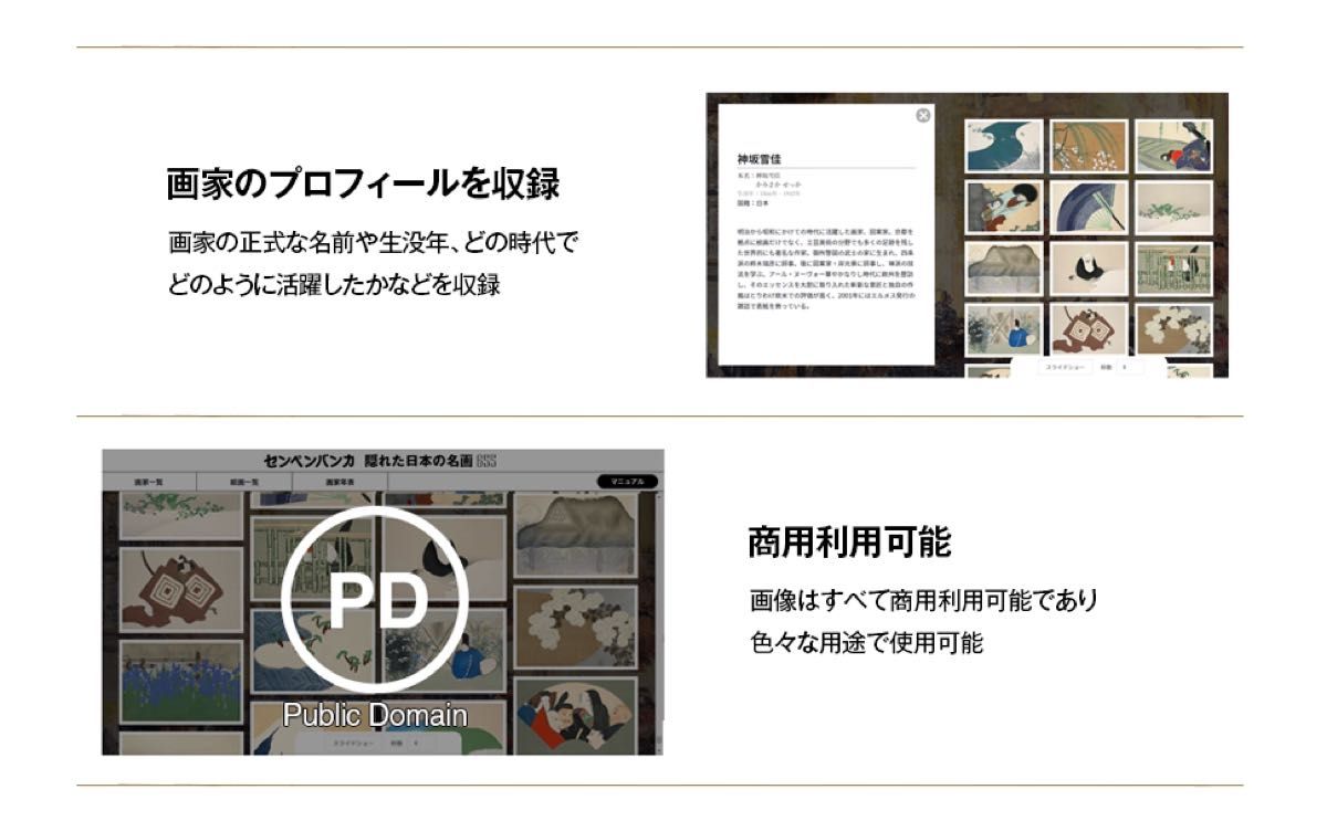 センペンバンカ隠れた日本の名画655 商用利用可能 デジタル素材集高画質 文学 解説 地図