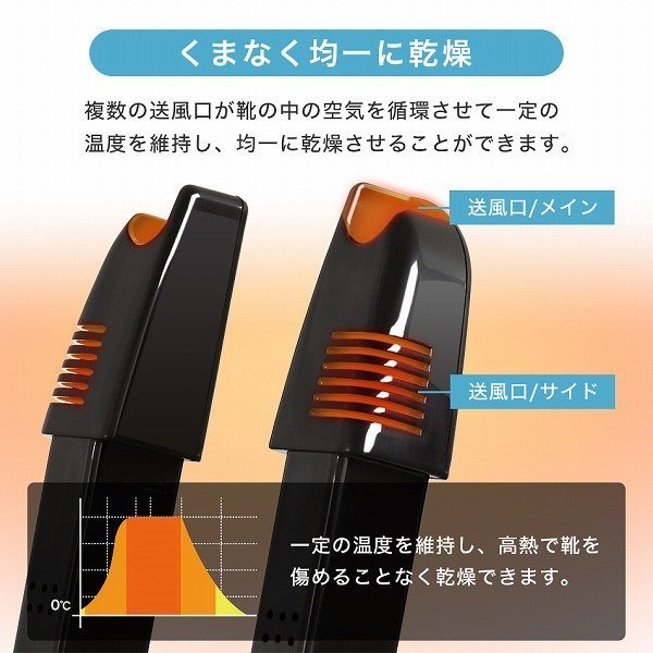 【限定セール】新品 靴乾燥機 シューズドライヤー 除湿機 タイマー付 長靴ドライヤー 乾燥 除菌 脱臭 スニーカー 革靴 ブーツ 作業靴_画像6