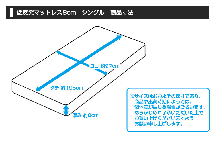 マットレス シングル ブラウン 低反発 ウレタン 8cm 腰痛 ノンスプリングマットレス ベッド 寝具_画像8