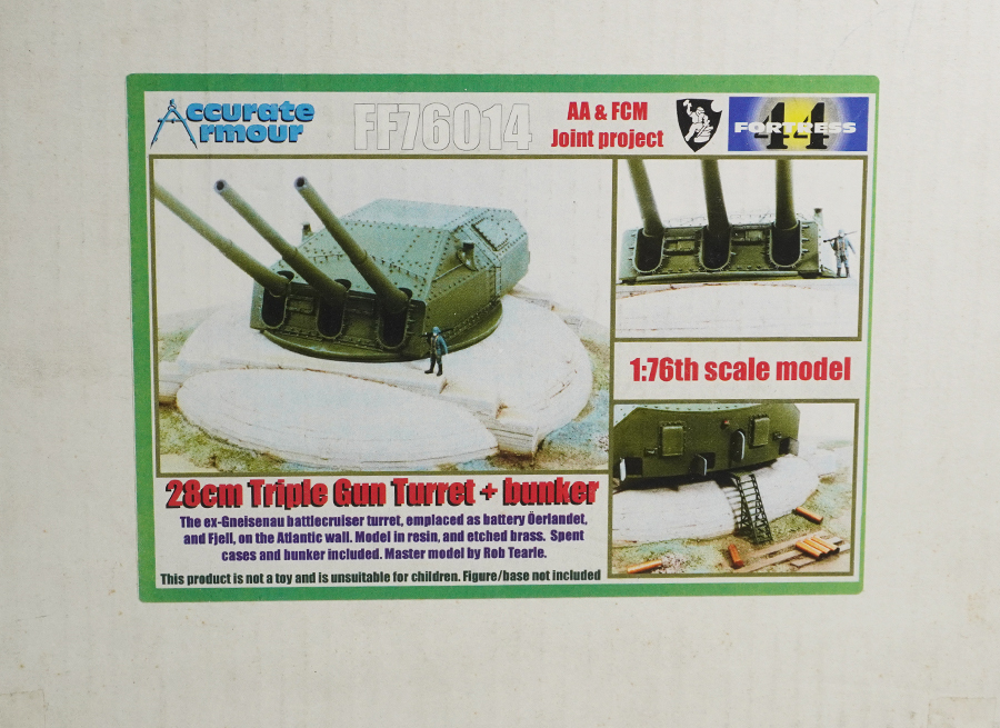 未組立 Accurate Armour（アキュレットアーマー）1:76th FF76014 Triple Gun Turret + Bunker_画像1