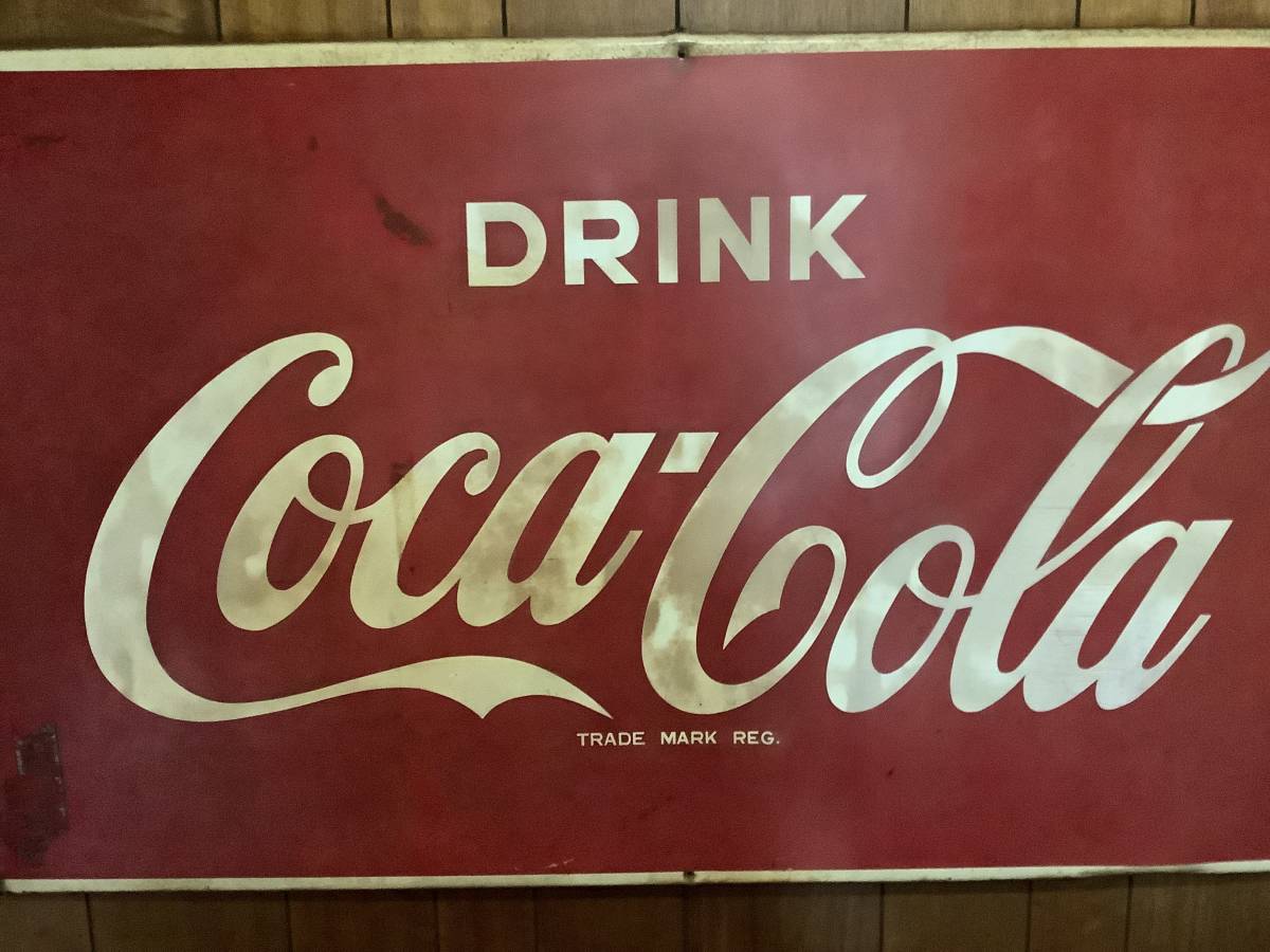 昭和レトロ 超希少 1970年代 コカコーラ 大型看板142x81㎝ コカ・コーラ Coca Cola ビンテージ ヴィンテージ_画像5