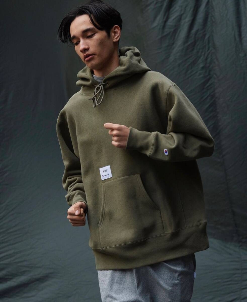 WTAPS × CHAMPION　202HBCHD-CSM04S / BLANK HOODED / OLIVE DRAB ダブルタップス × チャンピオン 2021年 第１弾 _画像1