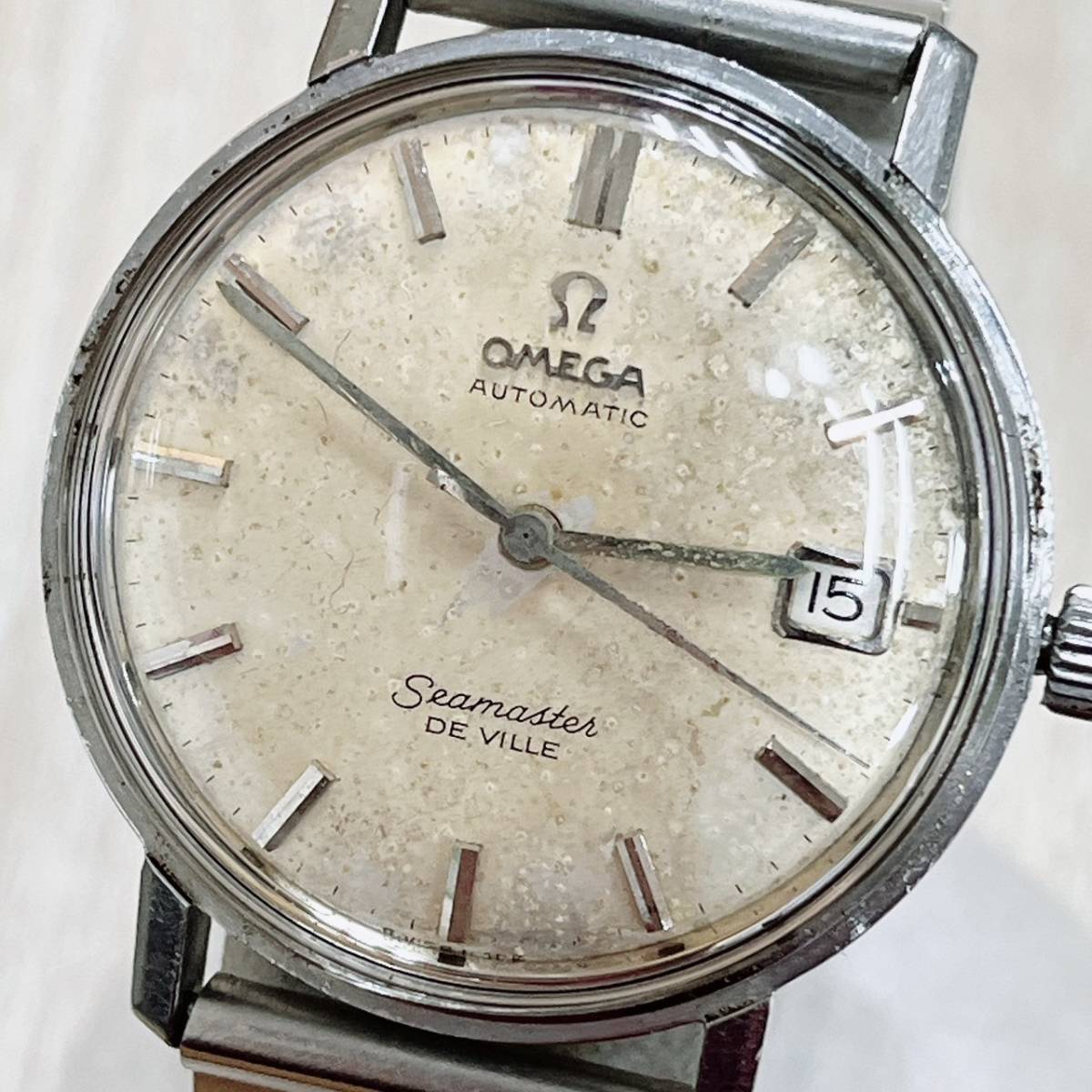 オメガ OMEGA シーマスター Seamaster デビル DEVILLE オートマチック 3針 ラウンド カレンダー Ω 稼働品【17441_画像1