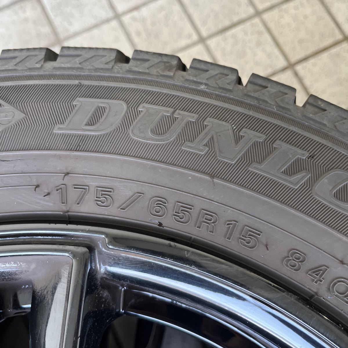 175/65R15 MINI 2020年製 スタッドレスタイヤ 15×5.5J 5H PCD112 +46 ダンロップ ウィンターマックス DUNLOP 4本セット WINTER MAXX_画像8