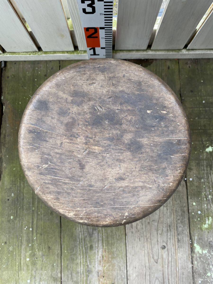 木製 スツール 丸椅子 レトロ 古道具_画像3