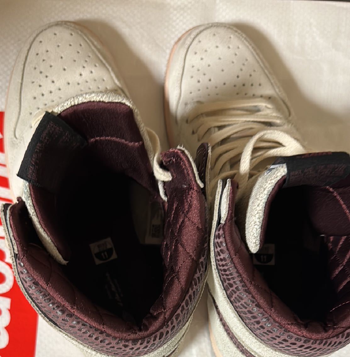 【29cm】A Ma Maniere × Nike Air Jordan 1 Retro High OG Sail and Burgundy_画像6