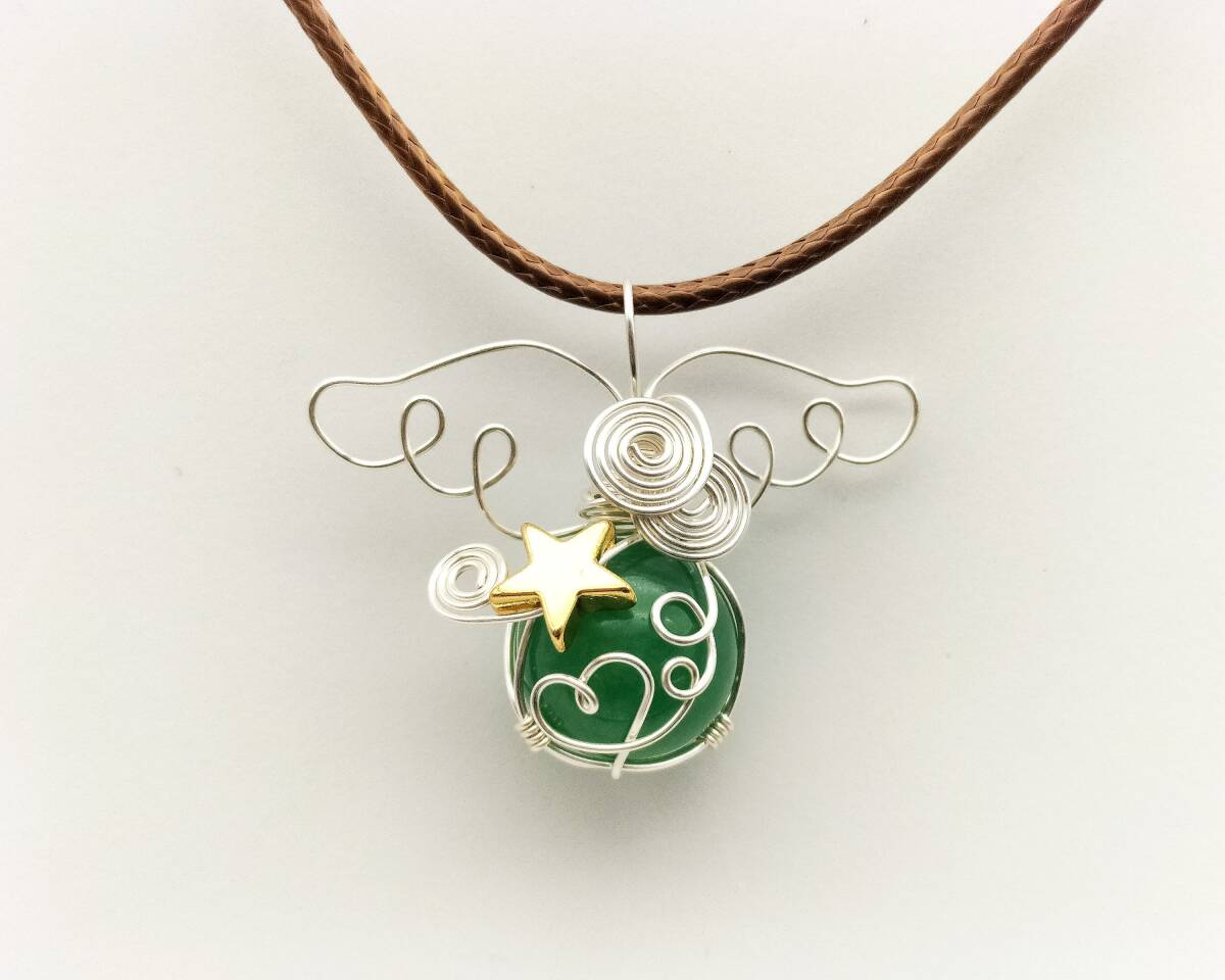  green a bench . Lynn . star. Angel pendant ( silver )