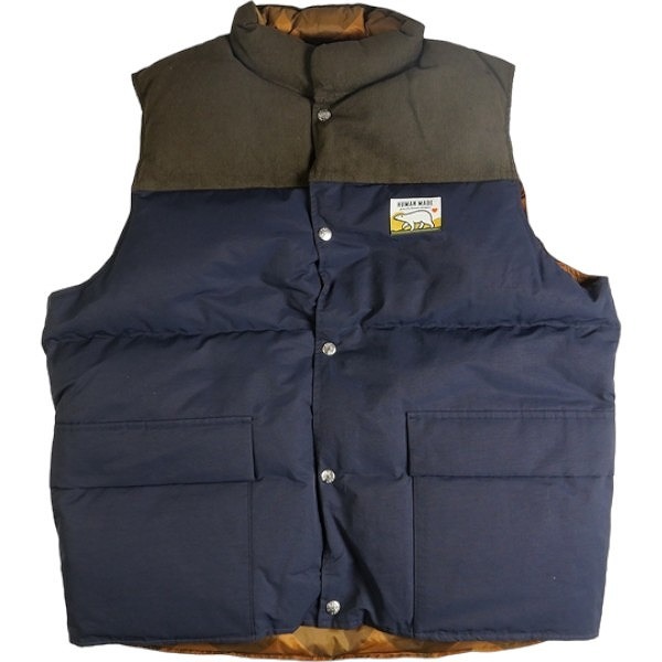 HUMAN MADE ヒューマンメイド 23AW REVERSIBLE DOWN VEST NAVY HM06JK030 ダウンベスト 紺 Size 【XXL】 【新古品・未使用品】 20788151