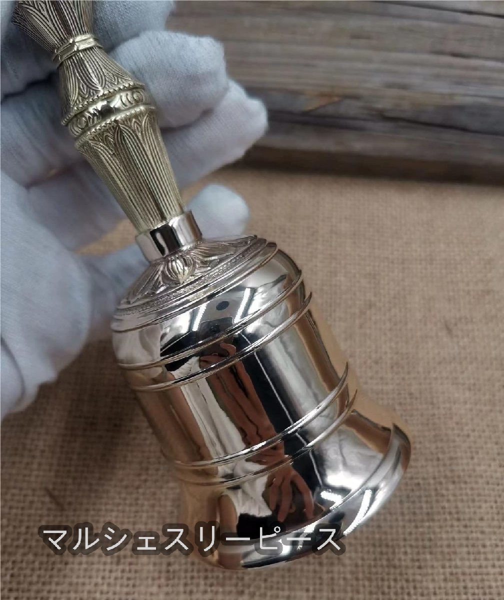 金剛鈴 密教法具 寺院仏具/前具 持鈴 じれい 五鈷鈴 手道具 総高16CM_画像3