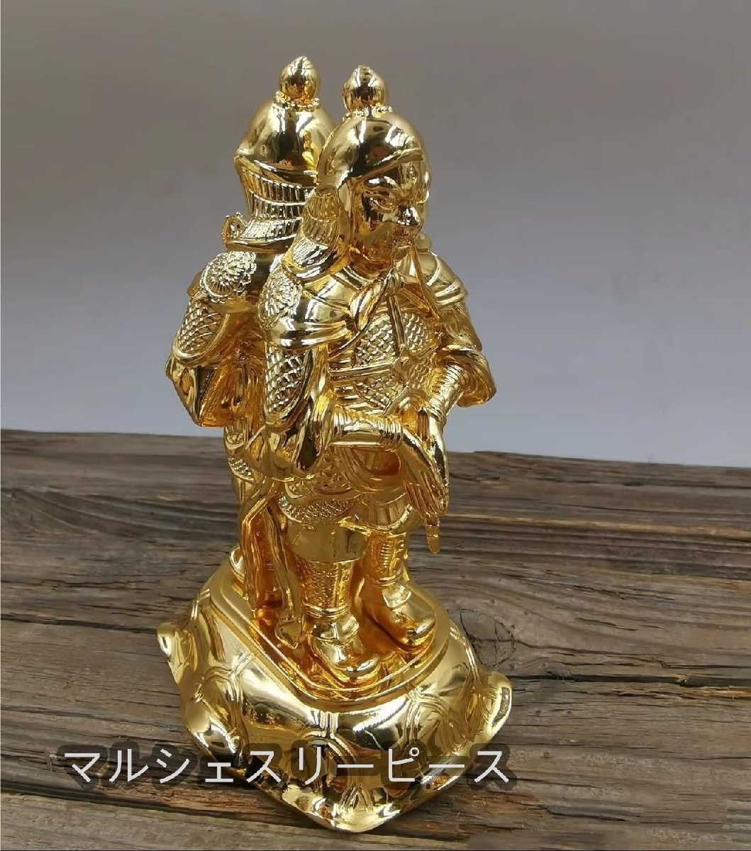仏像 双身毘沙門天 銅像 彫刻 仏像 総高12cm