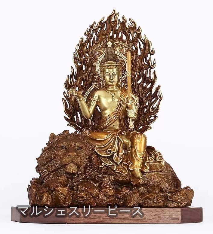 仏像 文殊菩薩像 真鍮製 卯年 守り本尊_画像2