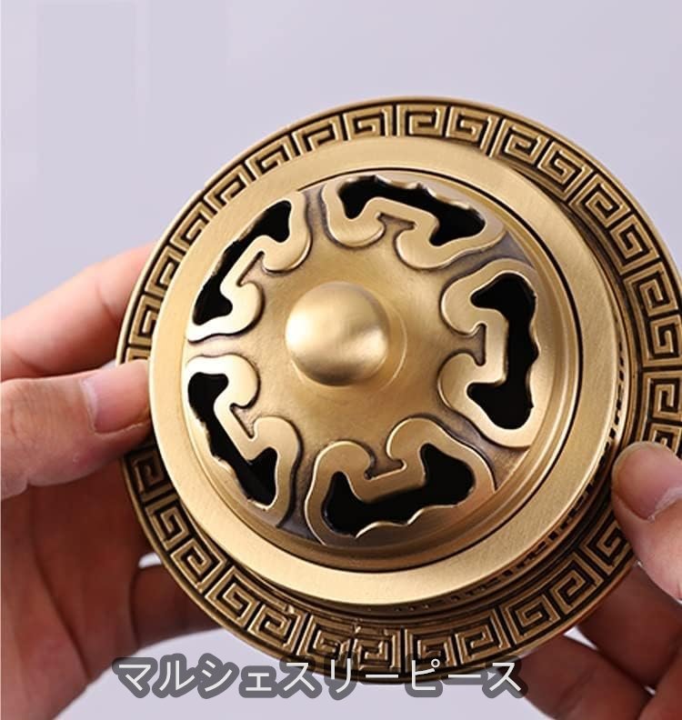 密教法具 寺院仏具 火舎香炉 仏具用品 仏具 具足 仏壇用 真鍮 直径12cm_画像3