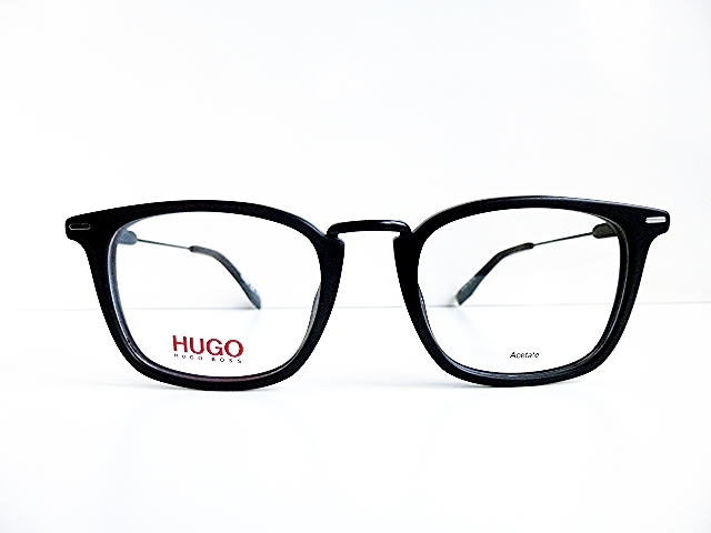 #HUGO BY HUGO BOSS( Hugo Boss ) mat black glasses frame [ new goods ]