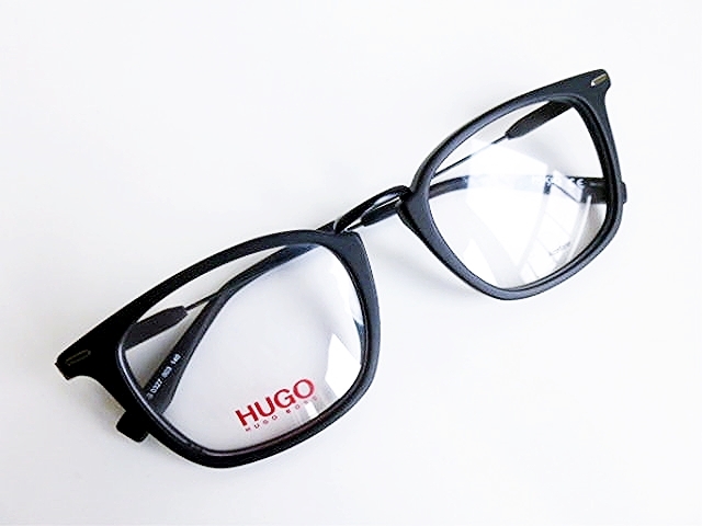 #HUGO BY HUGO BOSS( Hugo Boss ) mat black glasses frame [ new goods ]