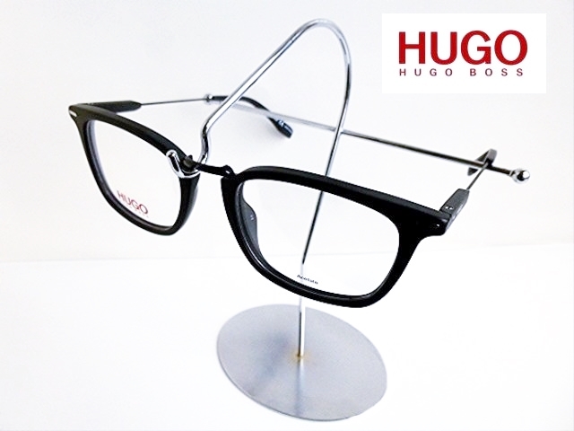 ■HUGO BY HUGO BOSS(ヒューゴボス)マットブラックメガネフレーム【新品】_画像1