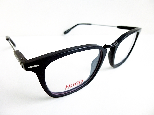 #HUGO BY HUGO BOSS( Hugo Boss ) mat black glasses frame [ new goods ]