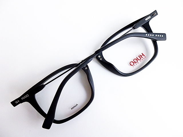 #HUGO BY HUGO BOSS( Hugo Boss ) mat black glasses frame [ new goods ]