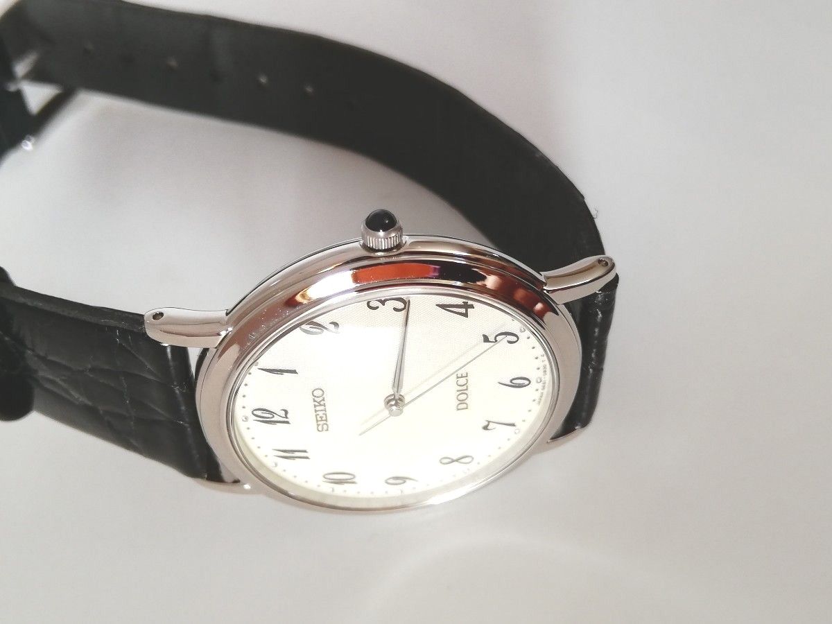 電池交換済 未使用 年差10秒 美品】SEIKO DOLCE セイコー 電池交換済 未使用 年差10秒 美品】SEIKO DOLCE セイコー