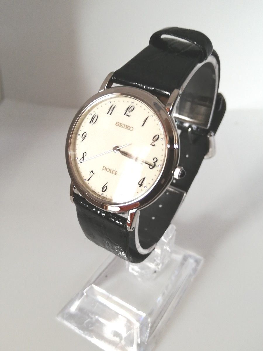 電池交換済 未使用 年差10秒 美品】SEIKO DOLCE セイコー 電池交換済 未使用 年差10秒 美品】SEIKO DOLCE セイコー