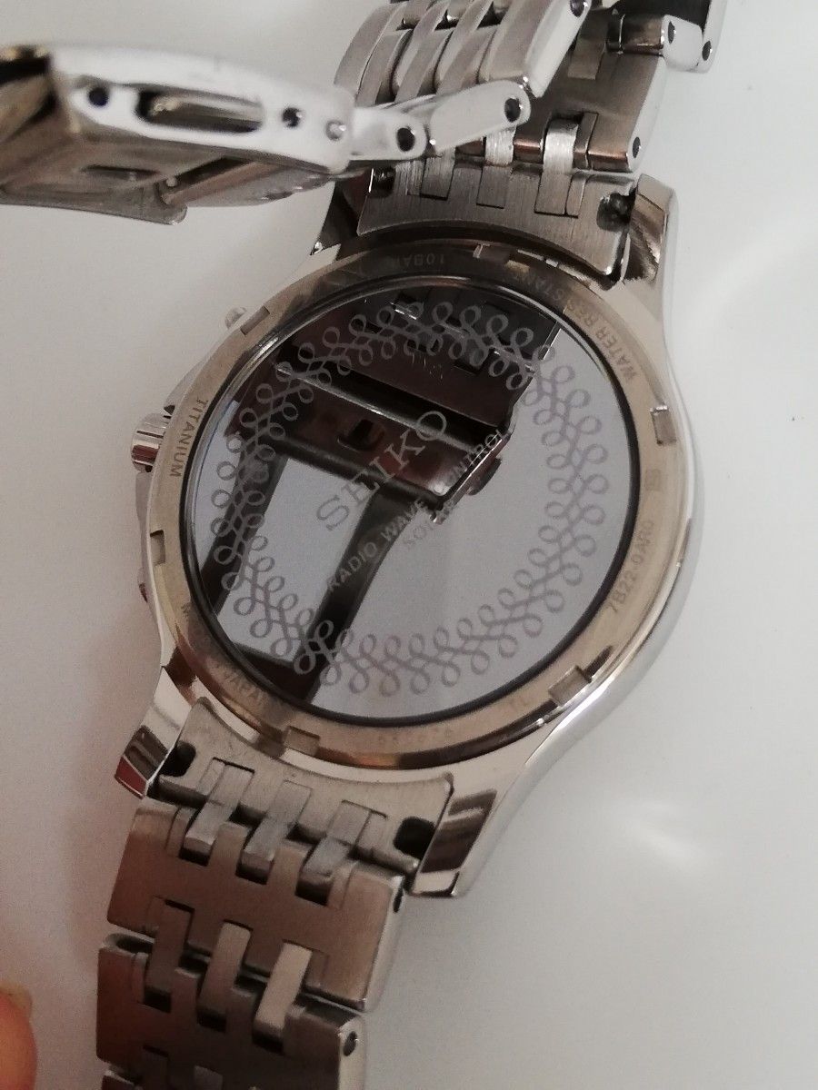 電波ソーラー 美品】SEIKO セイコー ドルチェ チタン 7B22-0AR0 電波ソーラー 美品】SEIKO セイコー ドルチェ チタン 7B22-0AR0