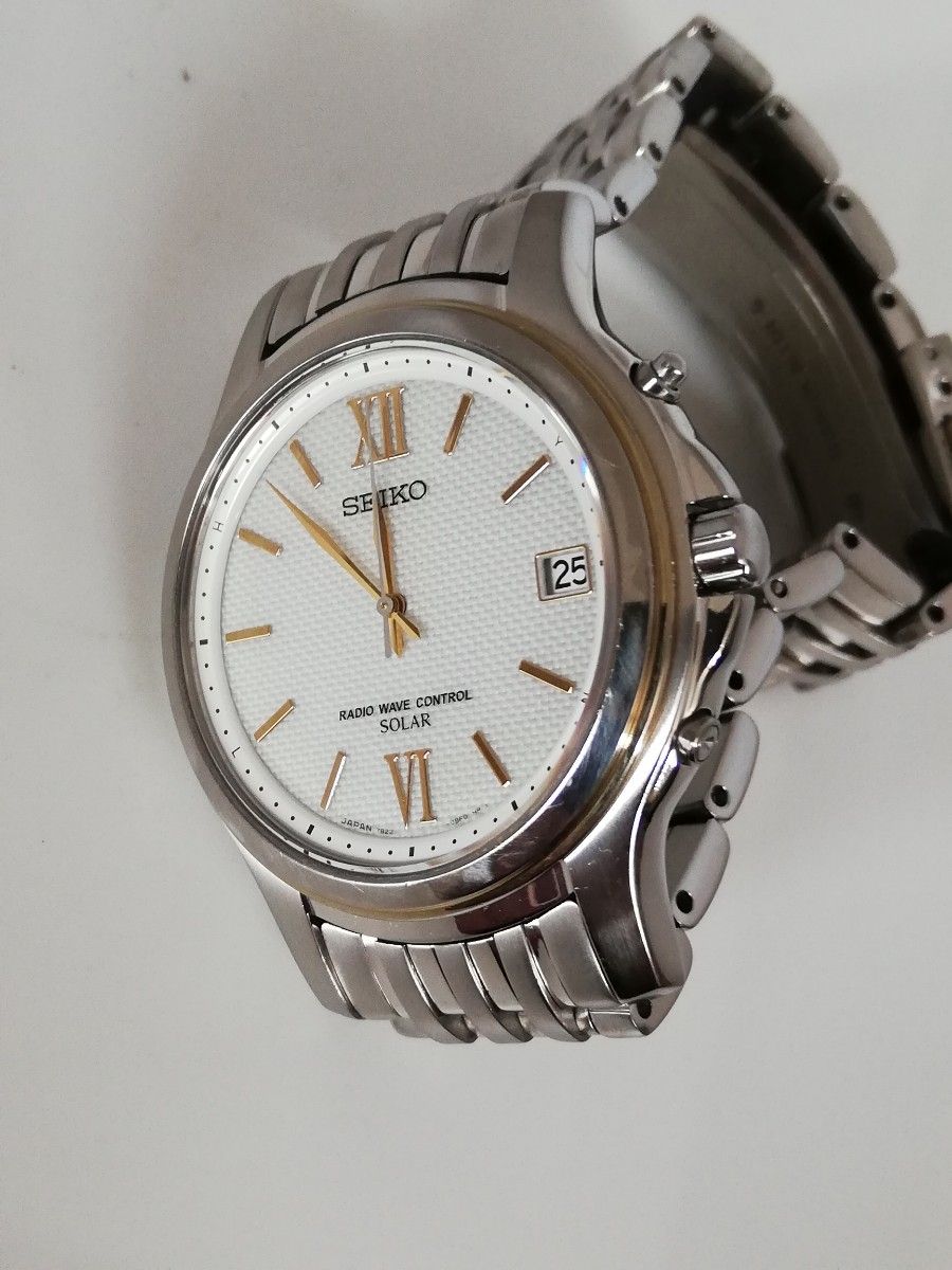 電波ソーラー 美品】SEIKO セイコー ドルチェ チタン 7B22-0AR0 電波ソーラー 美品】SEIKO セイコー ドルチェ チタン 7B22-0AR0