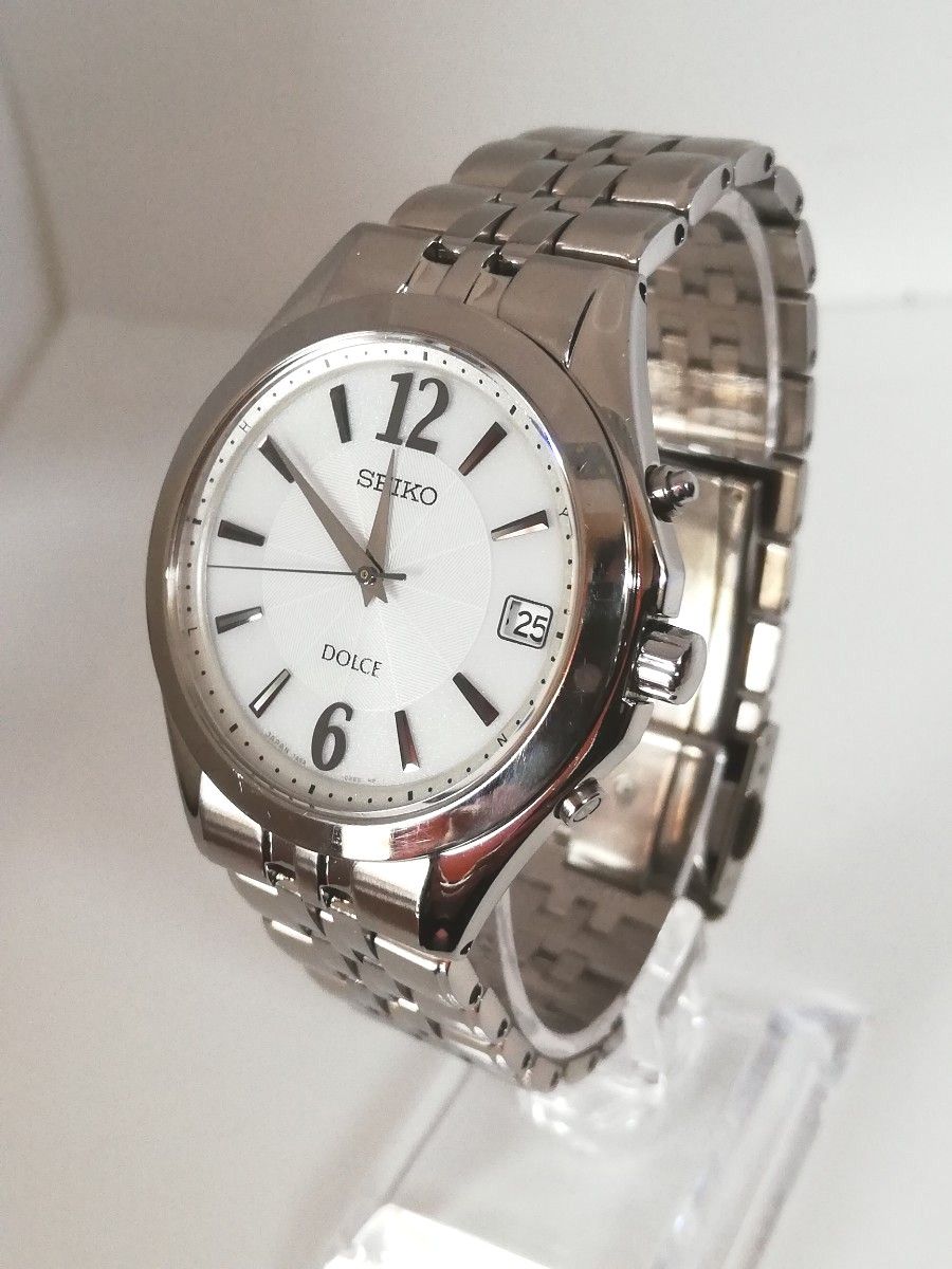 【電波ソーラー、美品】SEIKO　セイコー　ドルチェ　チタン　SADZ075 7B52-0AC0