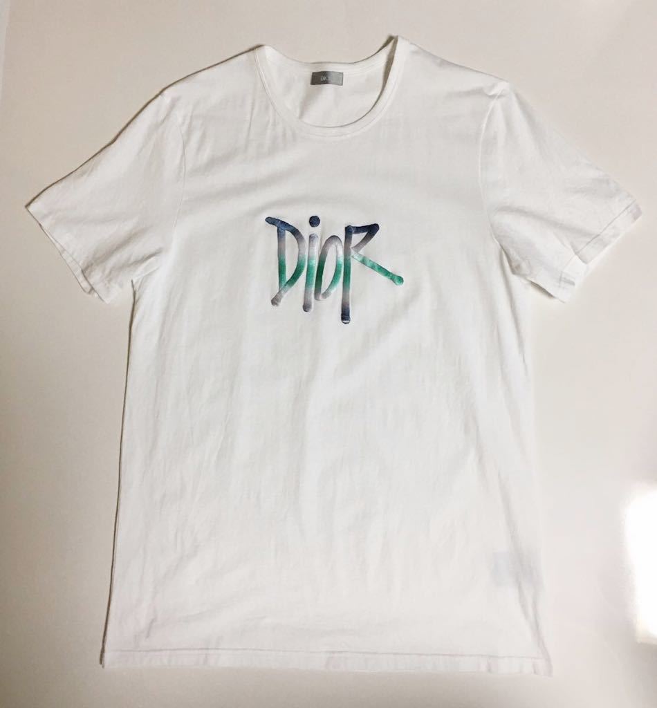 半額】 Stussy x Dior コラボ 白 ホワイト ロゴ エンブロイダリー