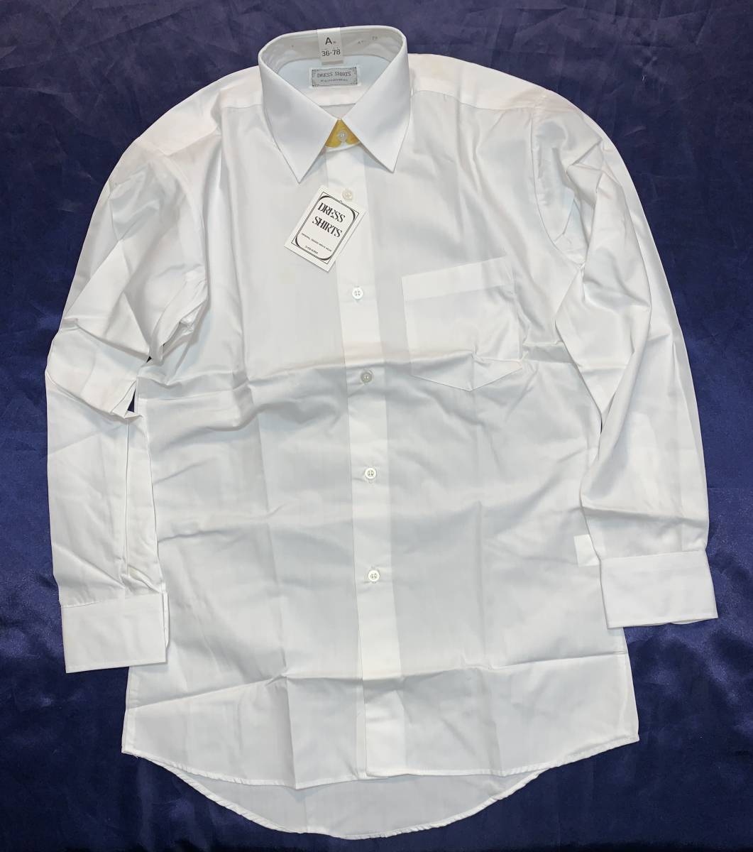 DRESS SHIRTS 長袖 シャツ S 36-78 白 未使用品_画像2