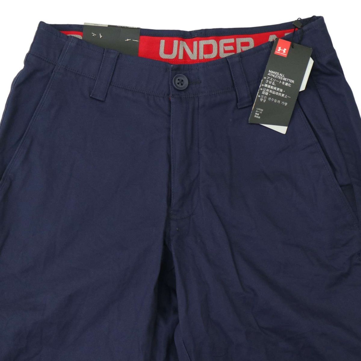 未使用★ UNDER ARMOUR アンダーアーマー 通年 LOOSE ストレッチ スラックス パンツ Sz.30　メンズ ゴルフ　A4B00576_1#R_画像3