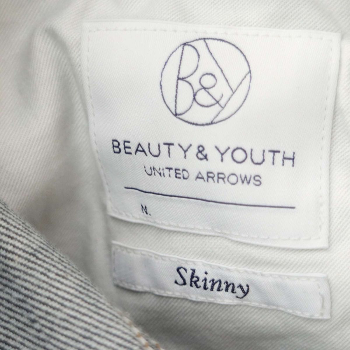 美品★ BEAUTY&YOUTH ユナイテッドアローズ 真紺 ストレッチ BY 5P スキニー デニム パンツ ジーンズ Sz.30　メンズ 日本製　A4B00770_2#R_画像10