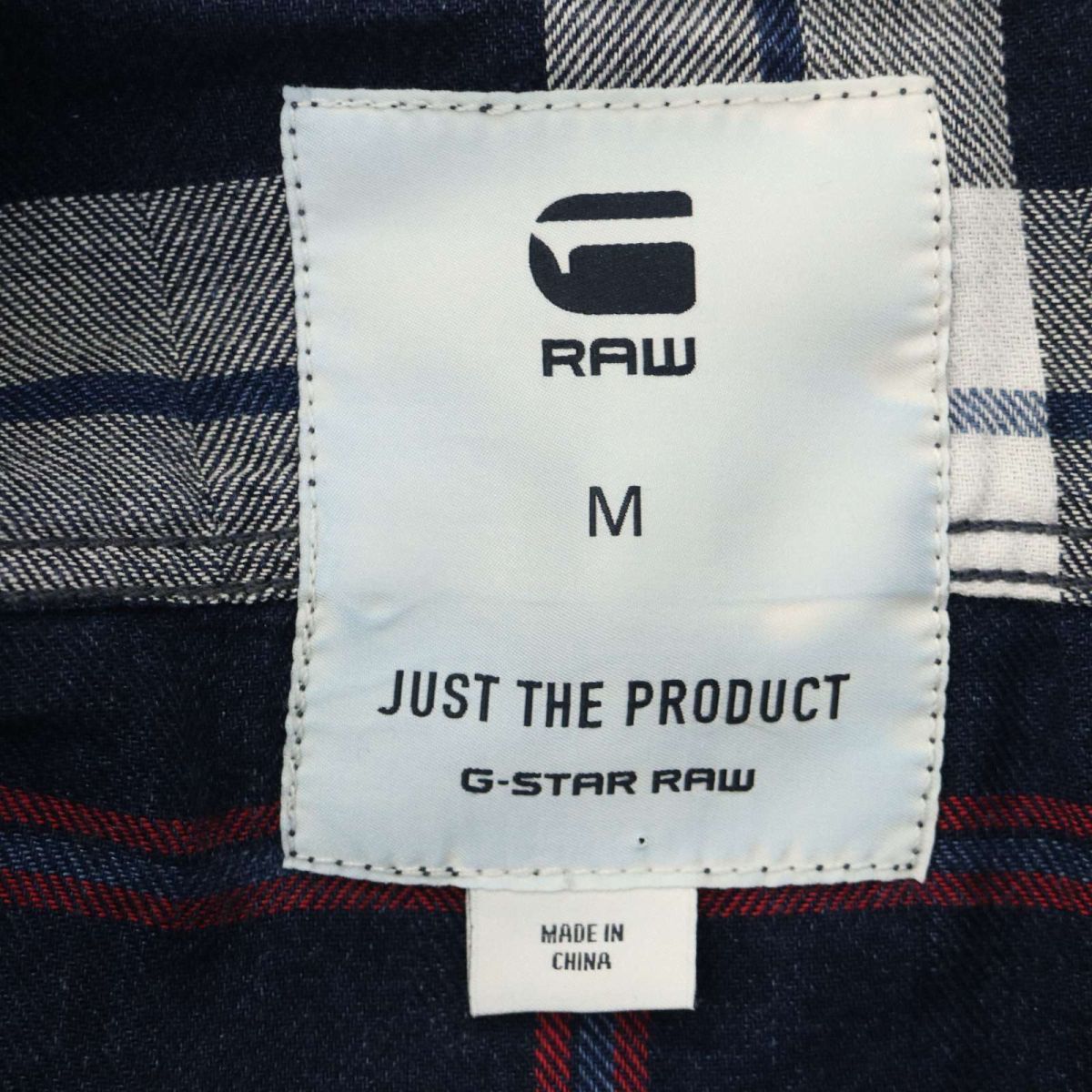 G-STAR RAW ジースター ロウ 通年 【3301-R SHIRT L/S】 長袖 ワーク チェック シャツ Sz.M　メンズ　A4T01535_2#C_画像5