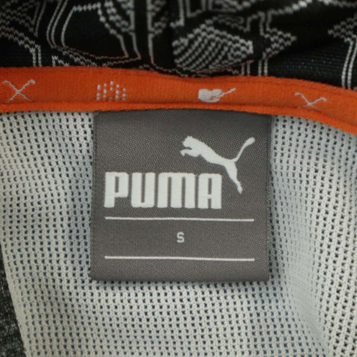 PUMA GOLF プーマ ゴルフ 通年 AIM FOR THE TOP★ 刺繍 フーディー ジップ ノースリーブ パーカー ベスト Sz.S　メンズ 灰　A4T01511_2#O_画像7