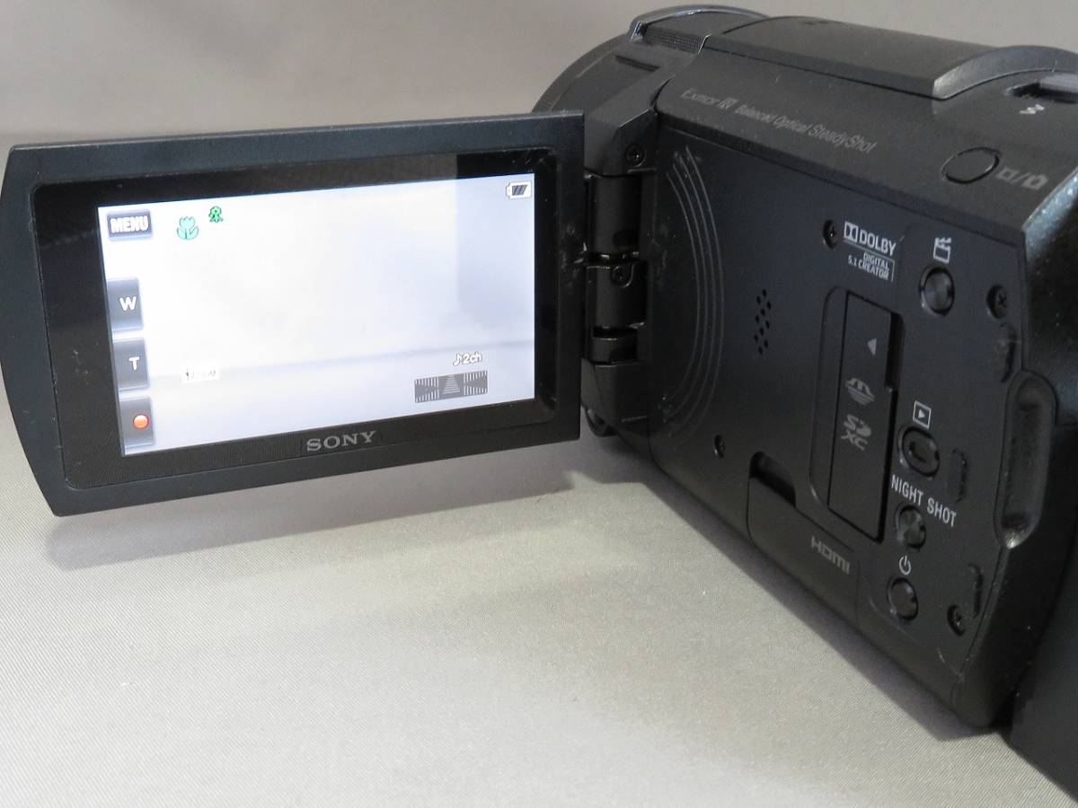 美品　SONY ソニー HANDYCAM 4Kデジタルビデオカメラ FDR-AX60　バッテリー2個　動作品_画像6