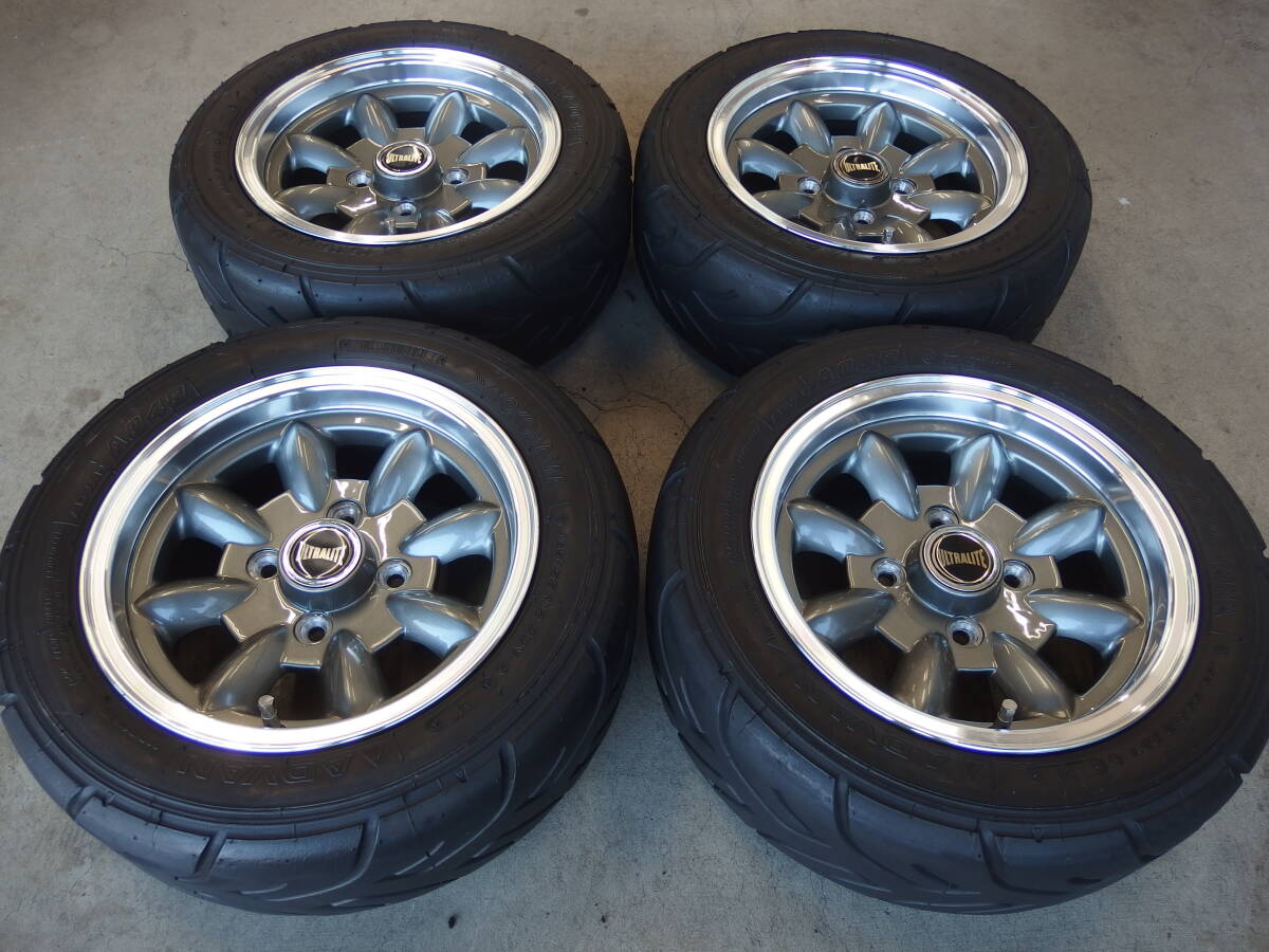 ULTRALITE 8本スポーク + YOKOHAMA ADVAN A048 165/55R12 4本セット ローバーミニ_画像1