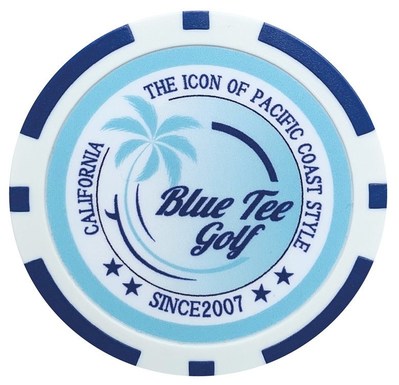 ★7送料無料オークション♪BTGサーフ・スマイル（ブルー）ブルーティーゴルフ 【 ネイビー：カジノチップ ボールマーカー】BLUE TEE GOLF の画像2
