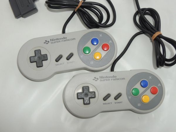 Nitendo 任天堂 スーパーファミコン スーファミ SHVC-001 SHVC-005 本体＋コントローラー2個 動作品 S20961524 ニンテンドー_画像6