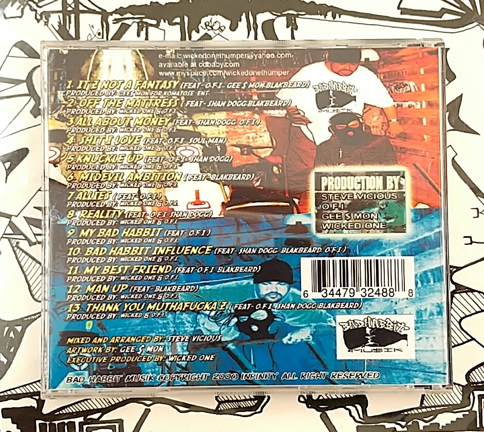 (CD) Wicked One － Speak No Evil / G-rap / G-luv / Gangsta / HipHop / Gラップ / ギャングスタ / ウェッサイ / ヒップホップの画像2