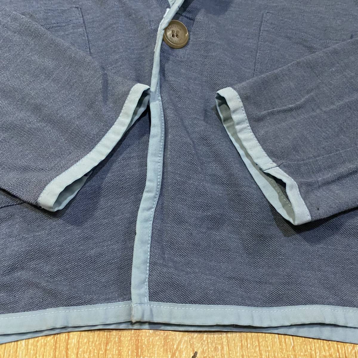 即決・FACTOTUM・ファクトタムのカットソー素材のジャケット・薄いブルーグレー・４４（S)・日本製_画像5