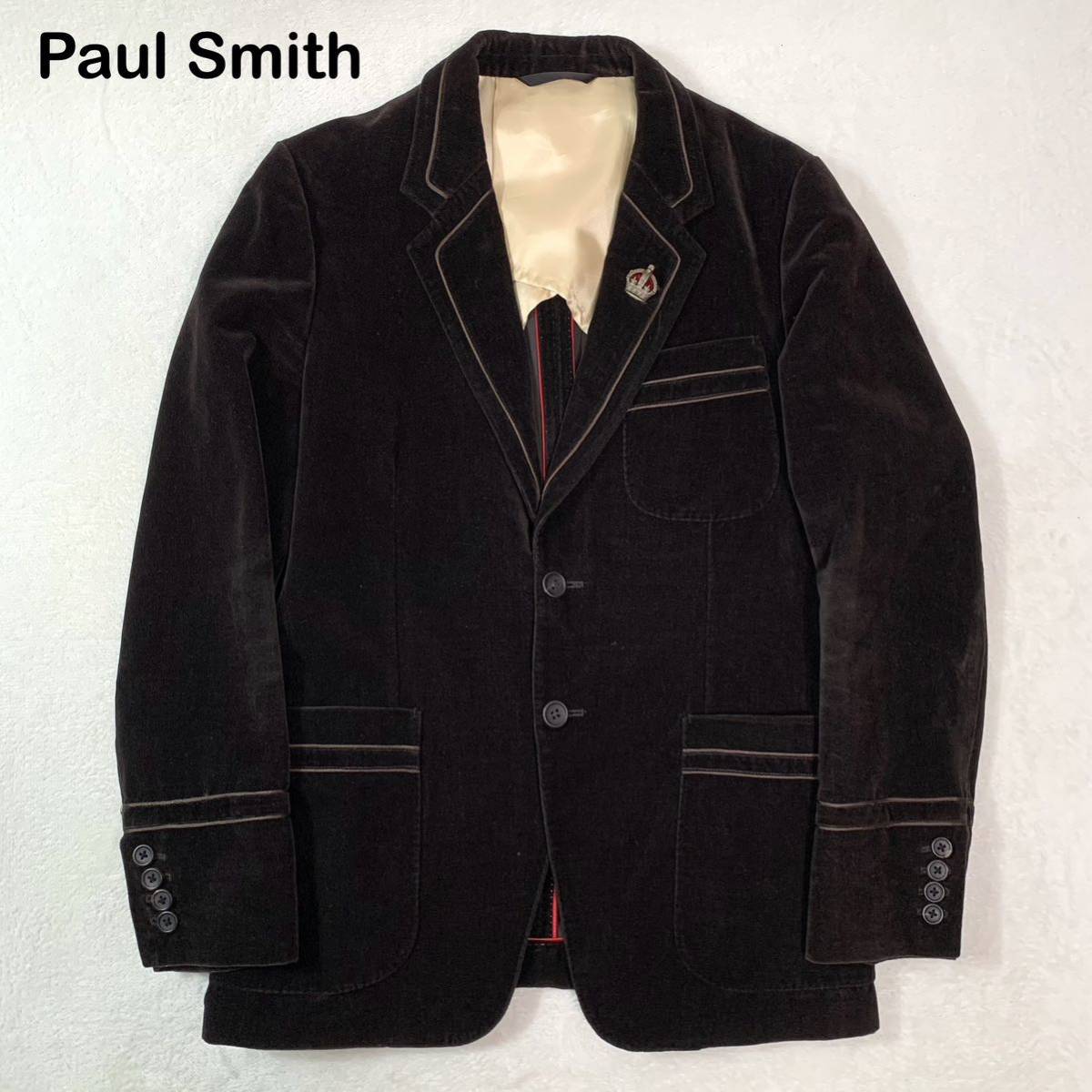 豪華なカフス！　☆美品☆ Paul Smith Collection クラウンカフス　ベロア素材　ジャケット　メンズ　Mサイズ_画像1