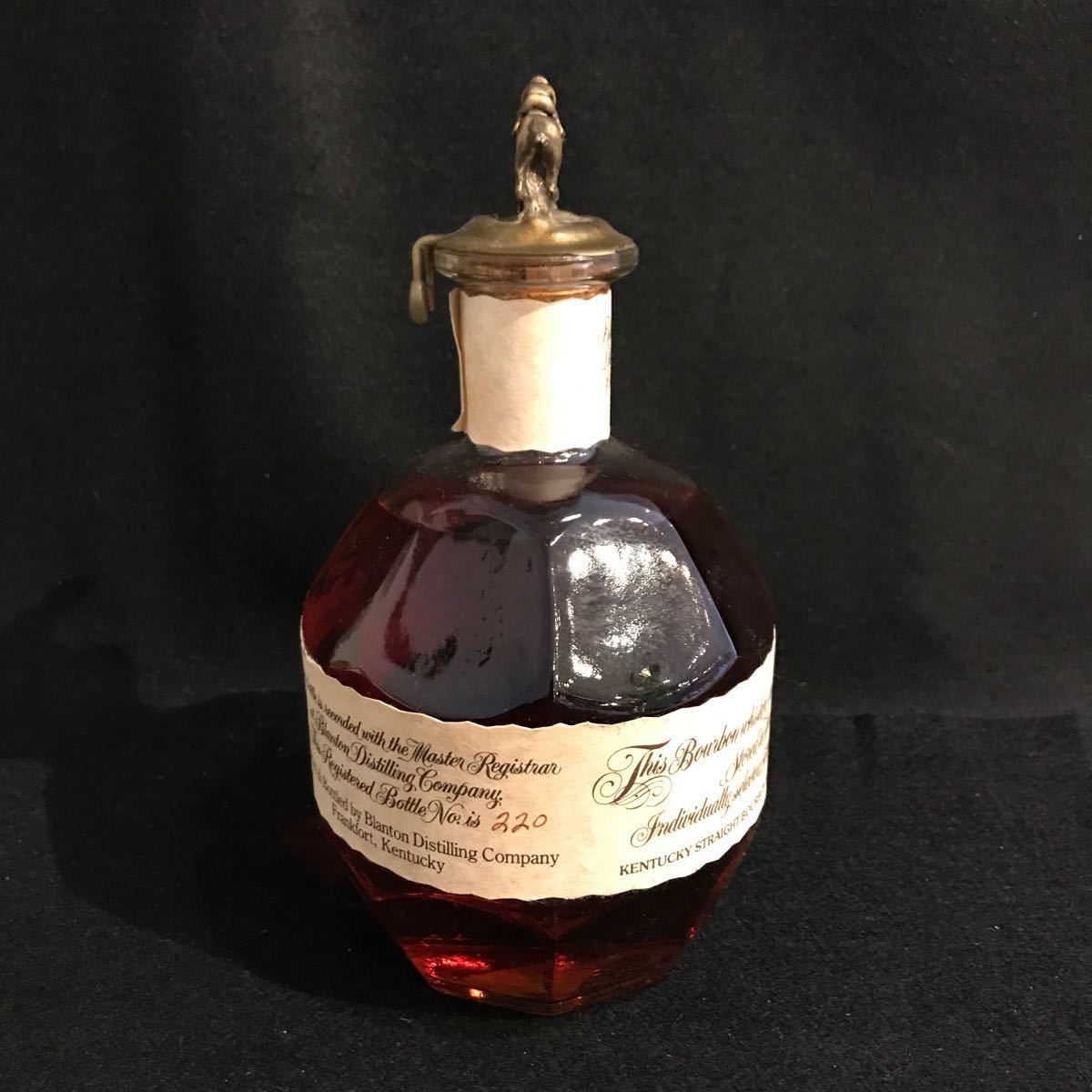 ◆1円スタート◆ブラントン Blanton バーボン ウイスキー 750ml瓶　キャップ難_画像4