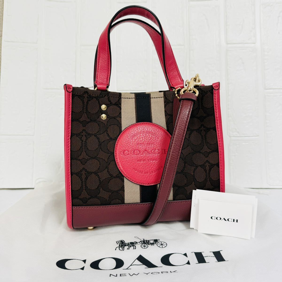 極美品】 coach コーチ シグネチャー デンプシー ショルダーバッグ