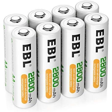 単三電池８本 EBL 単3電池 充電式 8個 パック ケース付き 2800mAh ニッケル水素充電 単三電池 充電池 単3 単3充電池 単三充電池_画像2