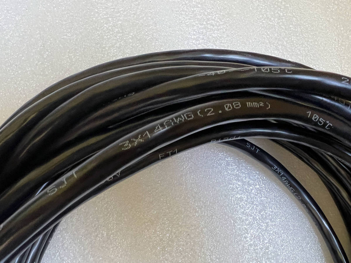 *biniru кабина шина круг форма код 3 сердцевина 3×2.08 14AWG(2.08mm2) 19m чёрный контрольный номер [F1-4006]*