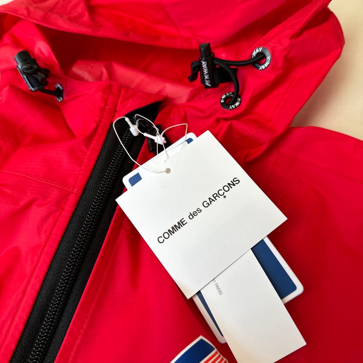 COMME DES GARCONS コムデギャルソン KWAY CDG レッド ナイロン COMME DES GARCONS コムデギャルソン KWAY CDG レッド ナイロン