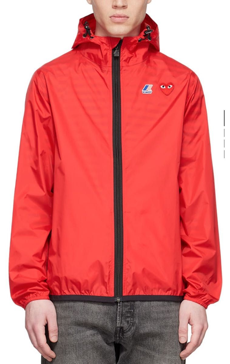 COMME DES GARCONS コムデギャルソン KWAY CDG レッド ナイロン COMME DES GARCONS コムデギャルソン KWAY CDG レッド ナイロン
