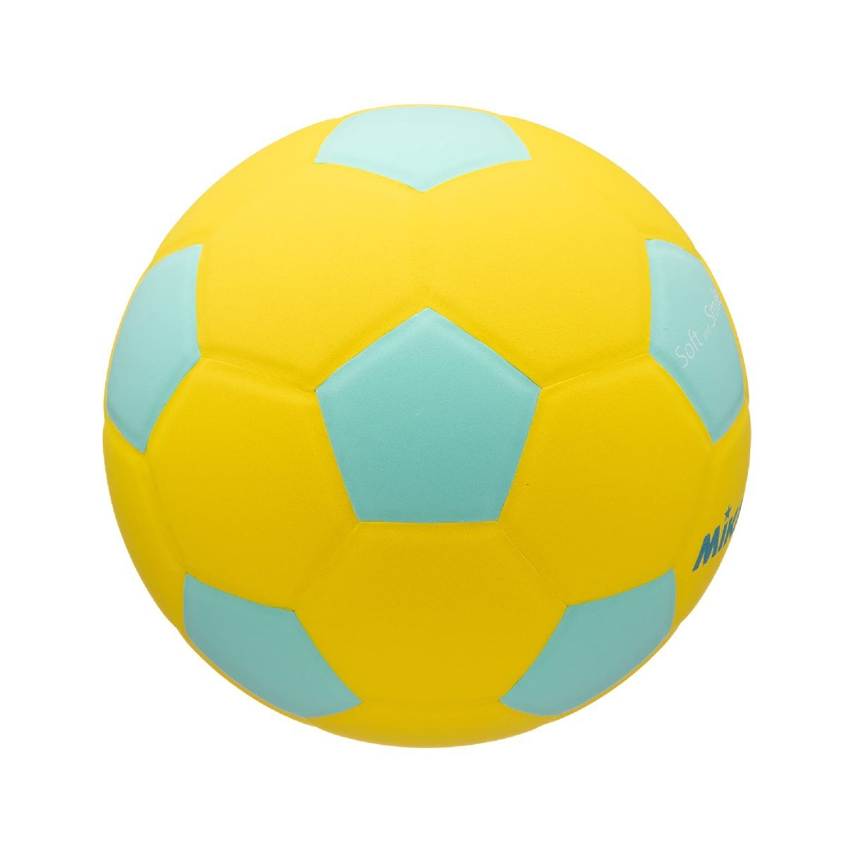 ミカサ(MIKASA) ジュニア サッカーボール 4号 スマイルサッカー (小学生用) 約180g イエロー/グリーン_画像4