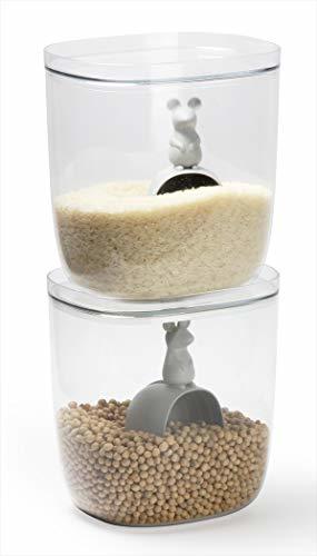 クオリー 米 お米 保存 容器 米びつ ライスストッカー 計量カップ付き 3kg 北欧 ライスコンテナ&スクープ ラッキ_画像4