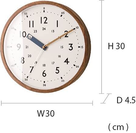 インターフォルム 掛け時計 電波時計 ストゥールマン CL-2937BL ブルー 知育時計_画像3