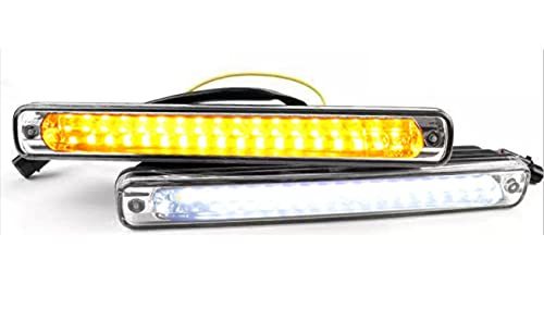 SakaSK 汎用 LED デイライト 12V 6000K 750LM 防水 IP67 2個セット 流れるウインカー 連_画像1